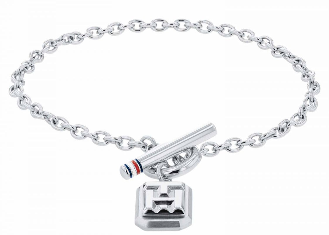 Tommy Hilfiger Polished Stainless Steel Anchor Link Bracelet