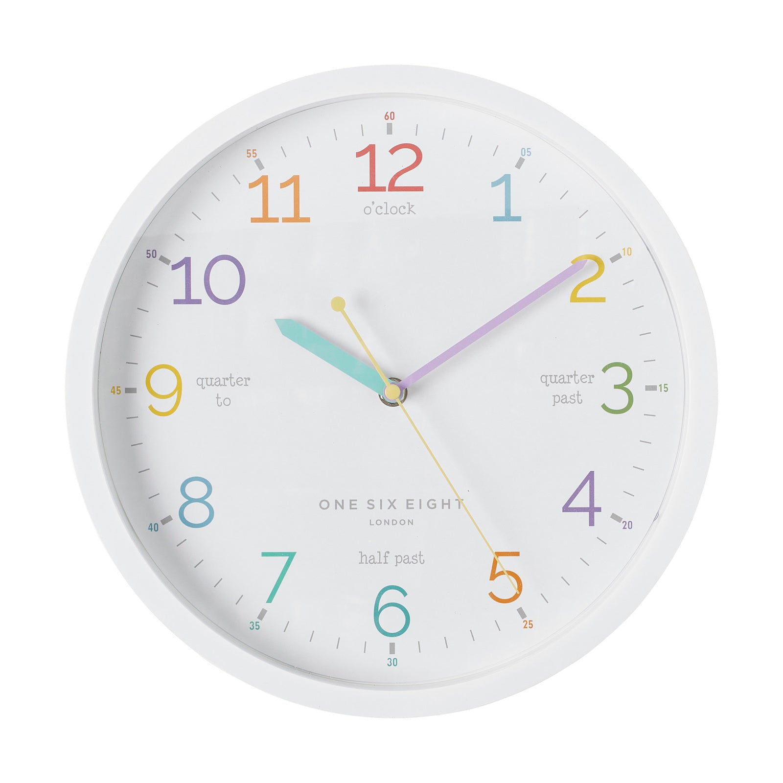 Learn The Time White 30cm Silent Wall Clock