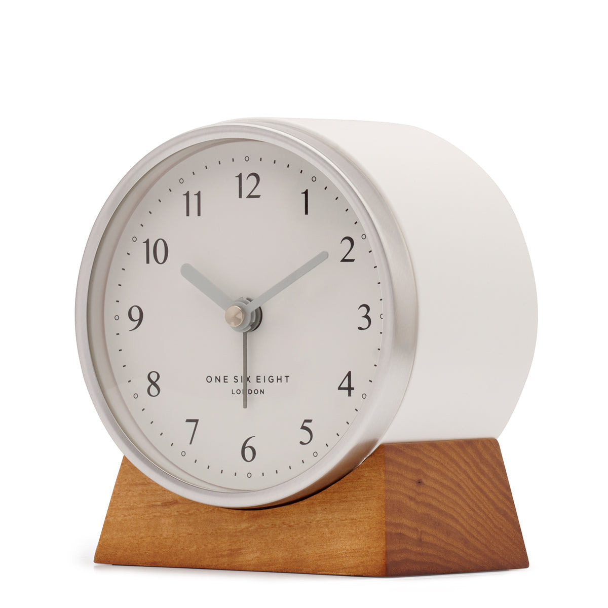 Nina White Silent Alarm Clock