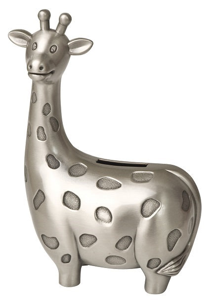 Bank Giraffe Pewter Finish