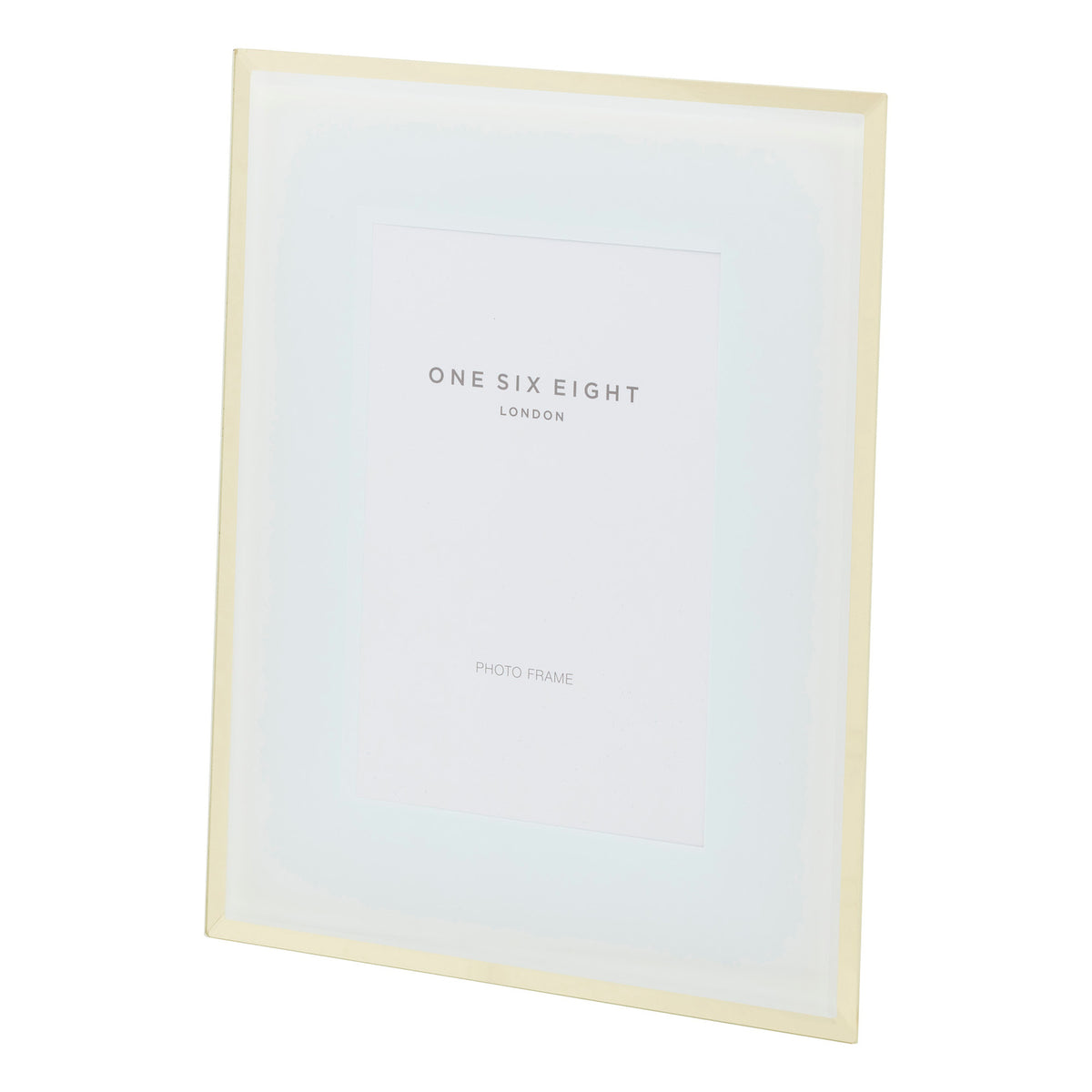 6x4 White/Gold Glass Photo Frame