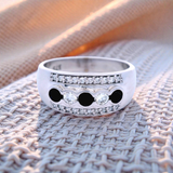 Diamond and Sapphire Dress Ring in White Gold