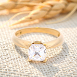 9 Carat Yellow Gold 1.25 Carat Cubic Zirconia Ring