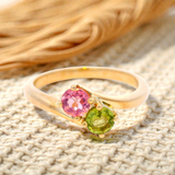 Peridot, Pink Tourmaline Size O 2x4.25mm