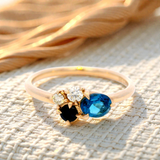 Sapphire, Diamond & Topaz - London in 9ct Yellow Gold