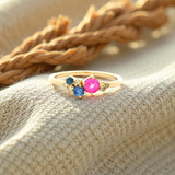 9ct Yellow Gold Multistone Ring