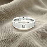 White Gold and Diamond Mens Wedder