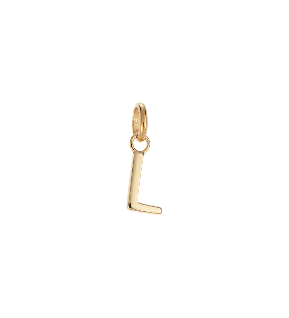 Kirstin Ash 18ct Gold Vermeil Outline Initial 'L'