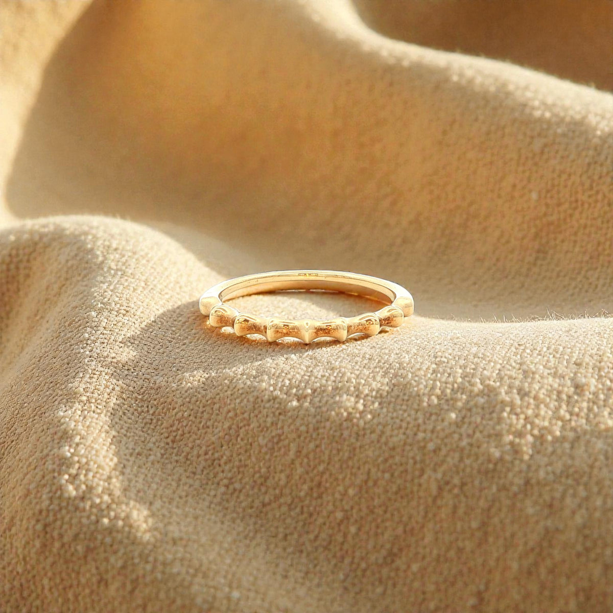 Fine Ridge Stacker Ring Dreamtime Accessory in Yellow Gold