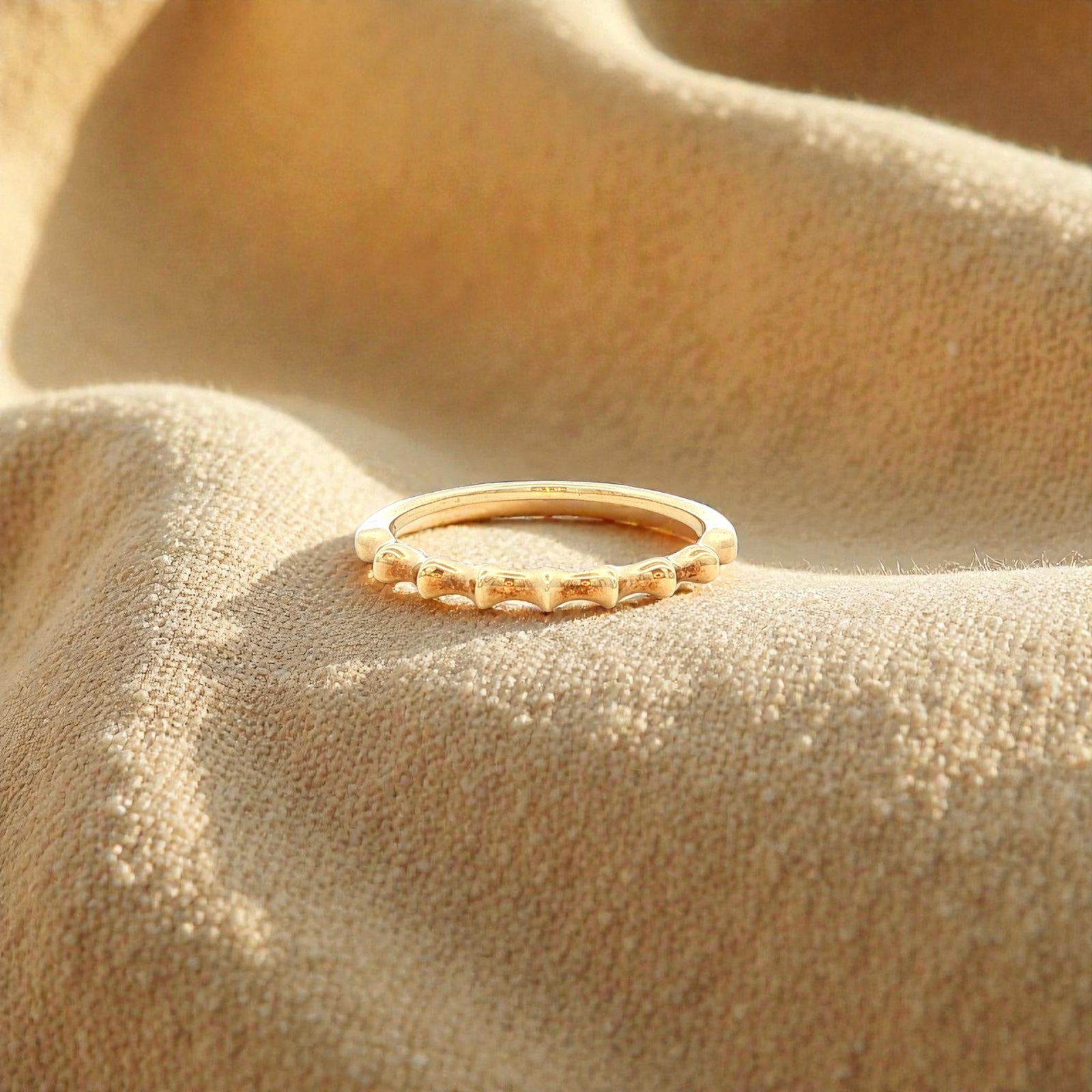 Fine Ridge Stacker Ring Dreamtime Accessory in Yellow Gold