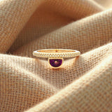 Amethyst and Diamond Dress Ring in Yellow Gold