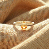 Citrine and Diamond Dress Ring in Yellow Gold