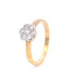 9 Carat Yellow Gold Cubic Zirconia Cluster Dress Ring