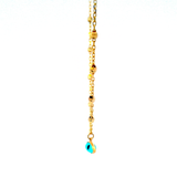 9ct Yellow Gold 6mm x 3mm Evil Eye DC Ball