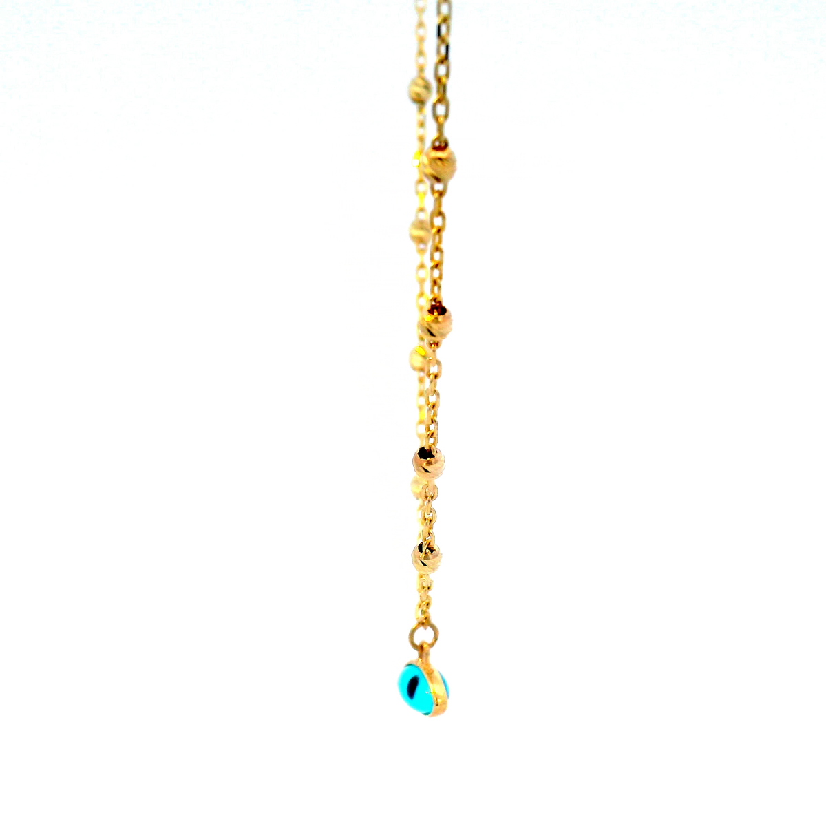 9ct Yellow Gold 6mm x 3mm Evil Eye DC Ball