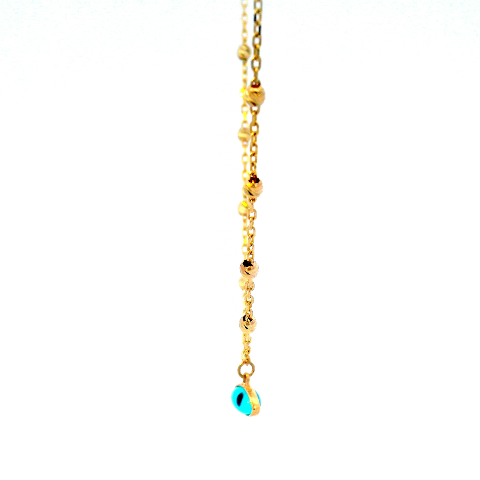 9ct Yellow Gold 6mm x 3mm Evil Eye DC Ball