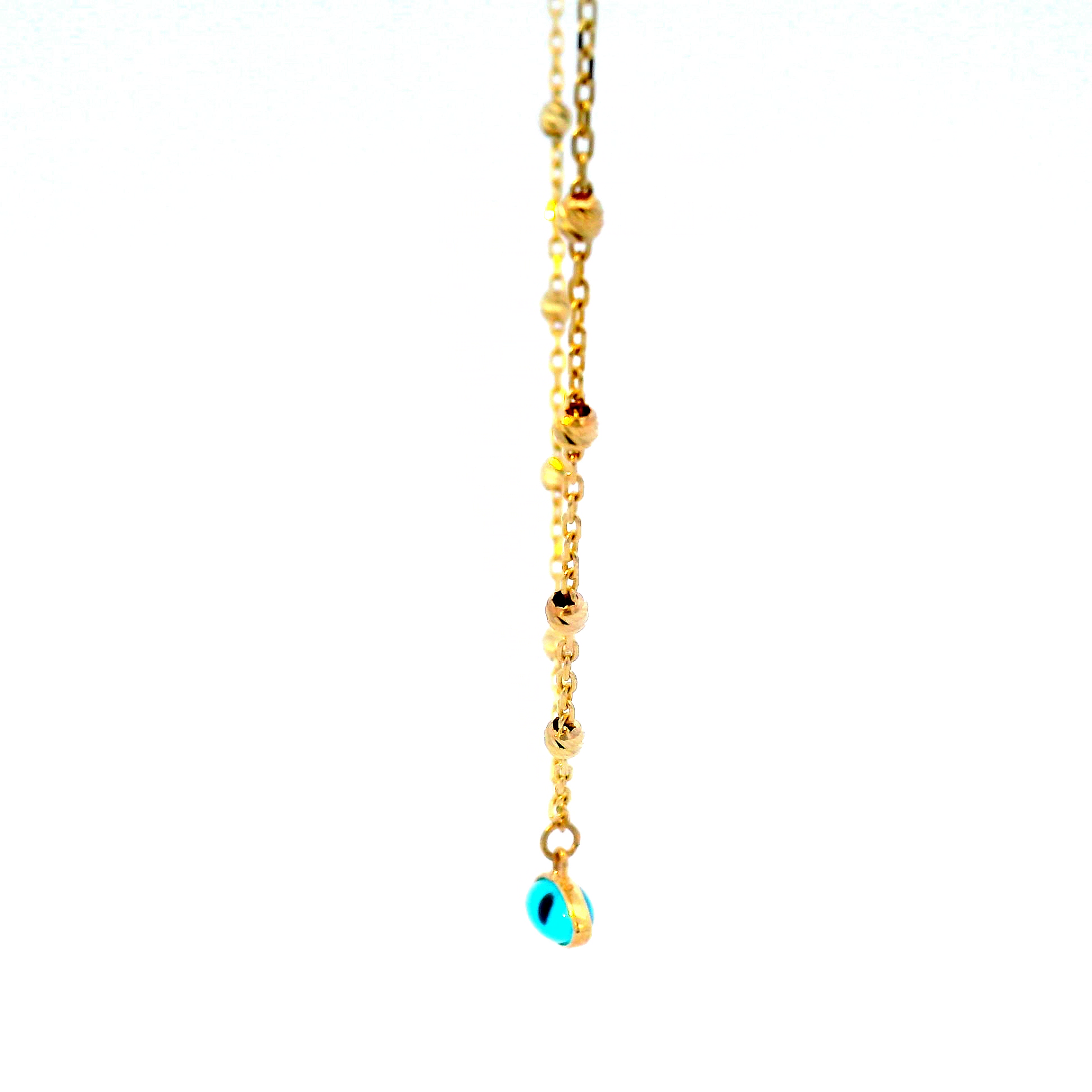 9ct Yellow Gold 6mm x 3mm Evil Eye DC Ball