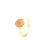 Oval Maze Ring in Yellow Gold
