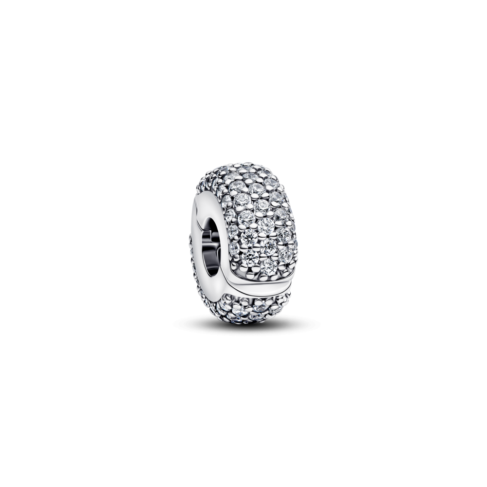 Pandora Zirconia Silicone Grip Clip Charm