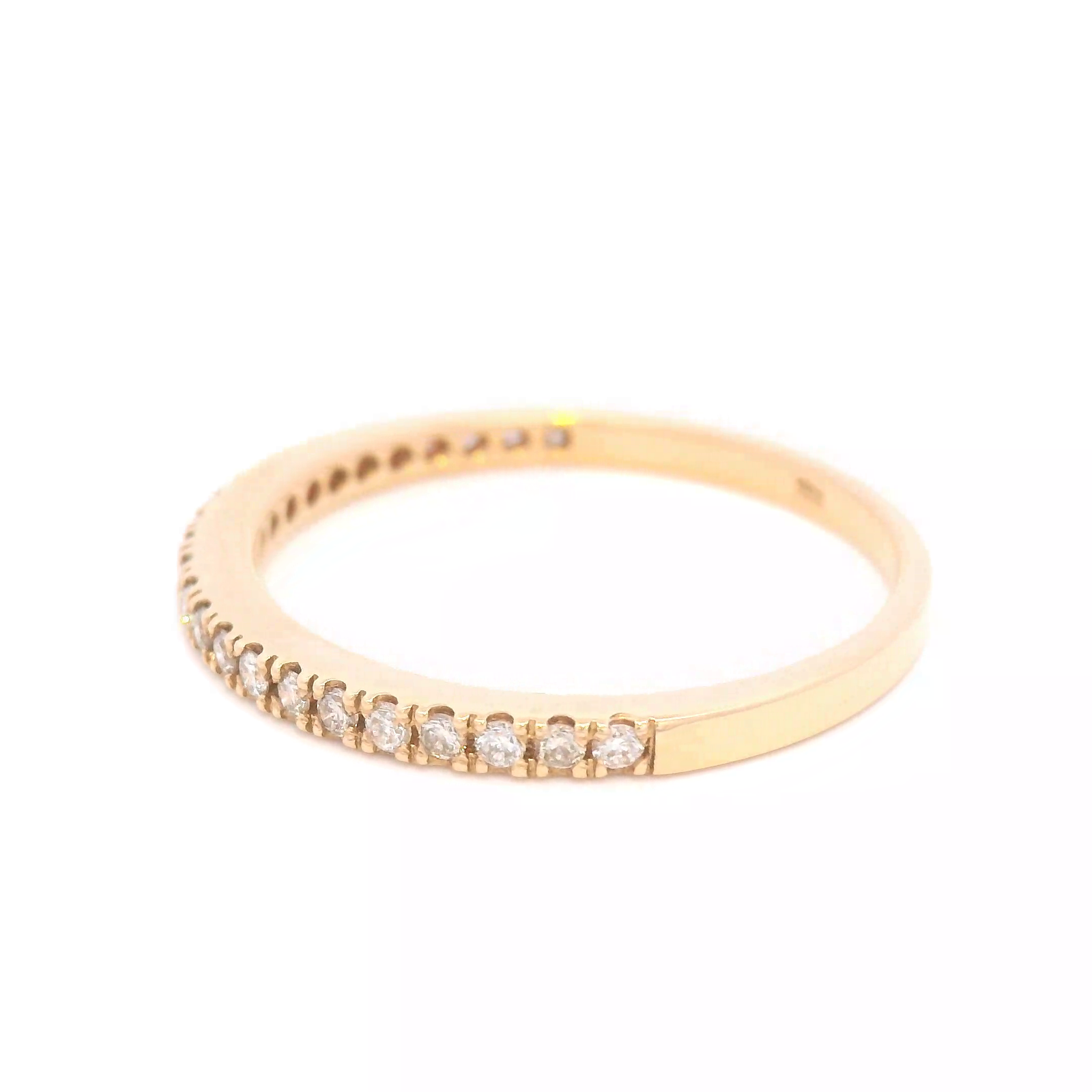 18 Carat Rose Gold Diamond Set Band