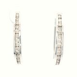 AS007 9CT W/G .50CT Dia SET OVAL HUGGIES