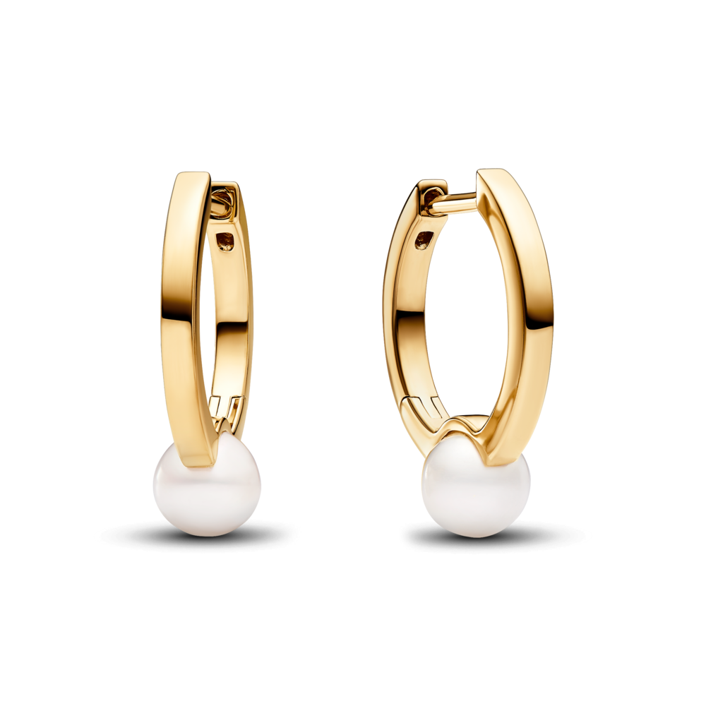 PandoraTreated Freshwater Cultured Pearl Hoop Earrings