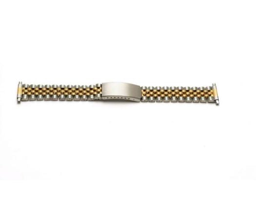 Two Tone 16-22mm Metal Bracelet