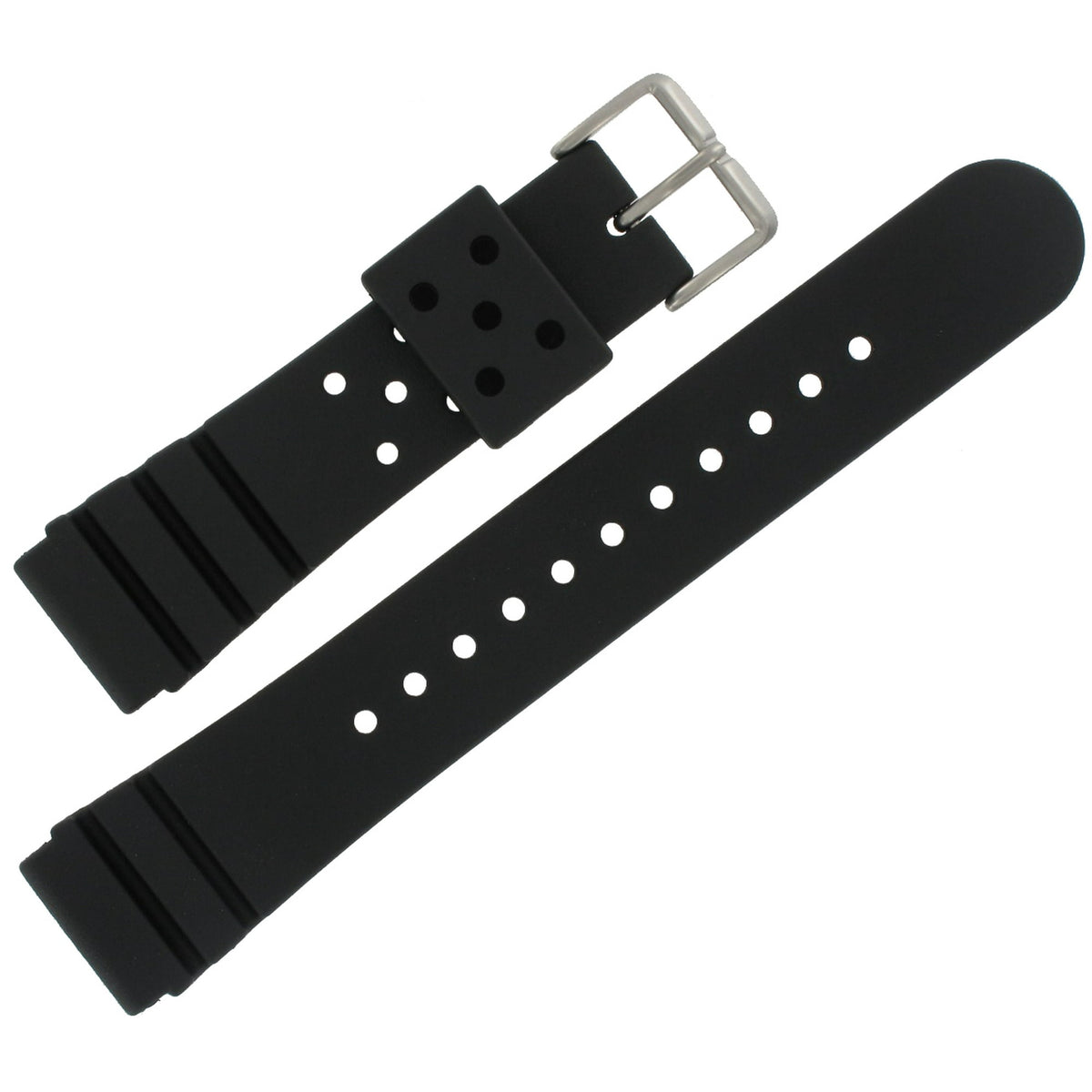 Hadley-Roma 22mm 'Men's' Polyurethane Watch Strap