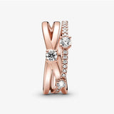 Pandora Sparkling Triple Band Ring