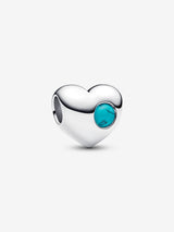 Pandora Engravable December Birthstone Heart Charm
