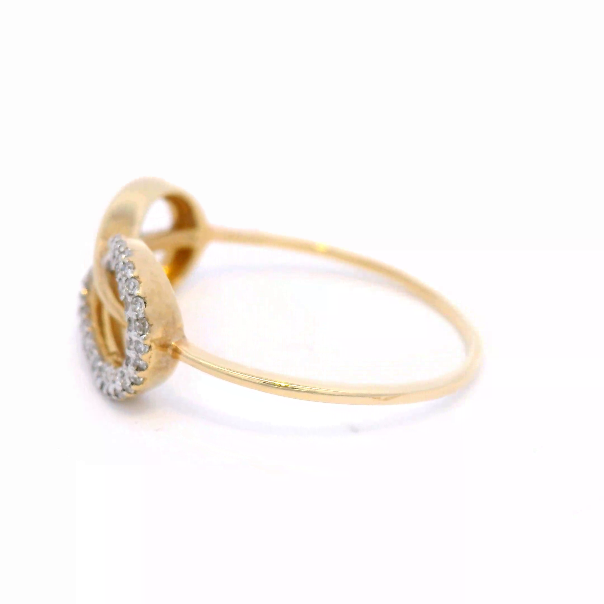 Diamond Infinity Set in Yellow Gold