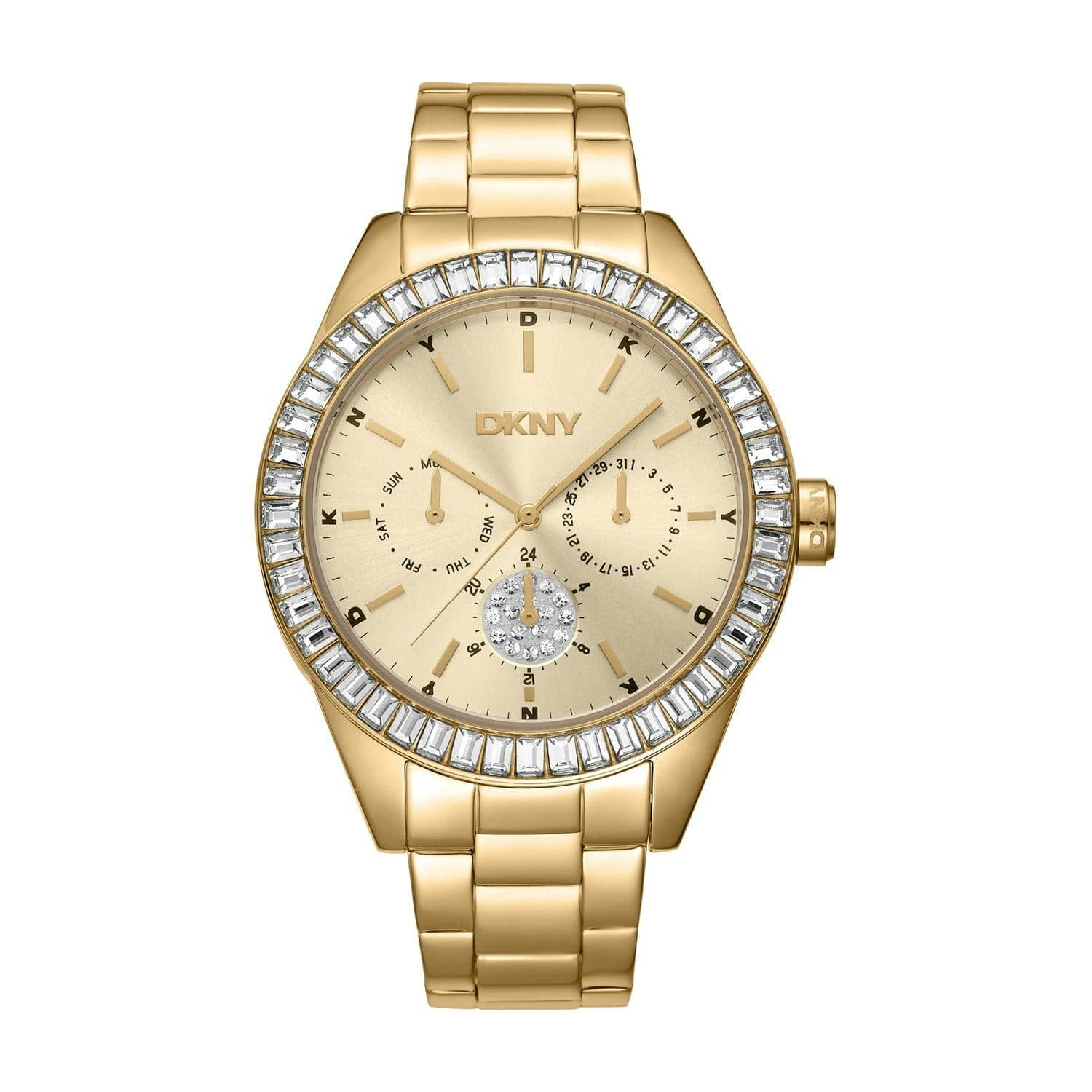 DKNY Nolita Multi Glitz Champagne Stainless Steel Watch