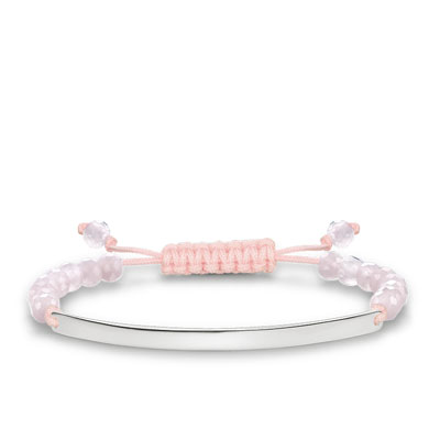 Thomas Sabo Love Bridge Rose Quartz Adjustable Bracelet 16-21cm