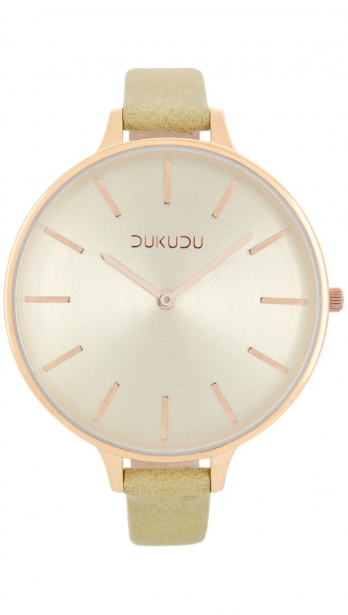 Dukudu Frauke Date Beige Watch