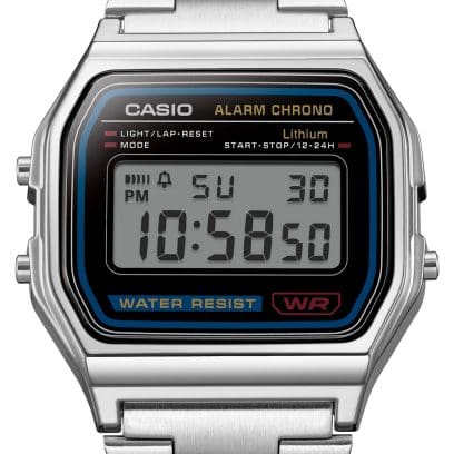 Casio Vintage A158WA-1D Silver Stainless Steel Watch Unisex