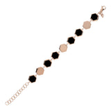 Bronzallure Alba Multi Hexagonal Bracelet Black Onyx