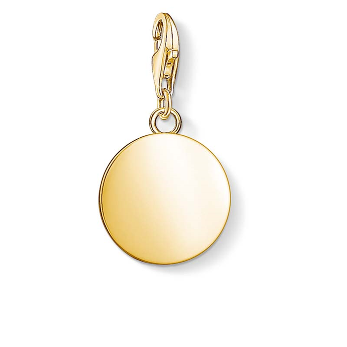 Thomas Sabo Gold Plated Charm Club Engravable Disc