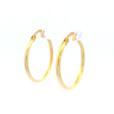 Plain Hoop Earring in 9 Carat Yellow Gold, Silver Filled