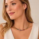 Coeur de Lion GeoCube Mini Multicolour Necklace