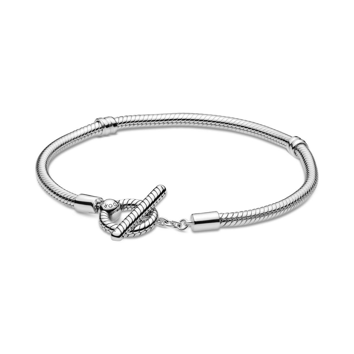 Pandora Moments T-Bar Silver Snake Chain Bracelet