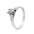 Multi Diamond Engangement Ring Set in White Gold