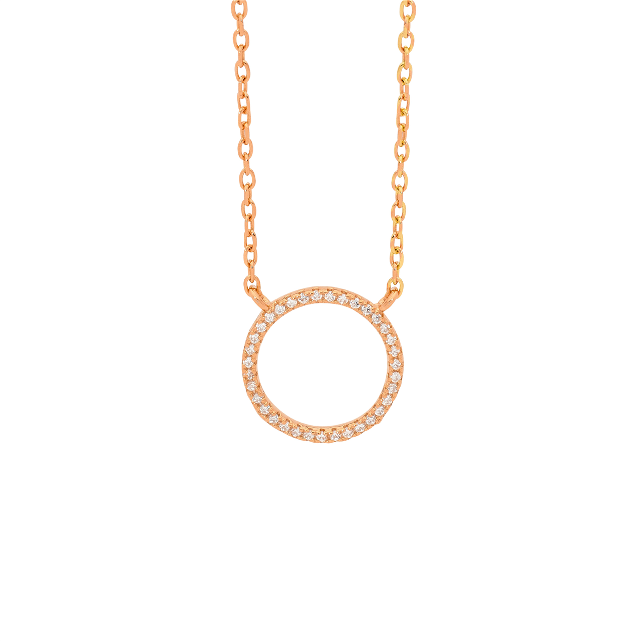Rose Gold Open Circle Pendant