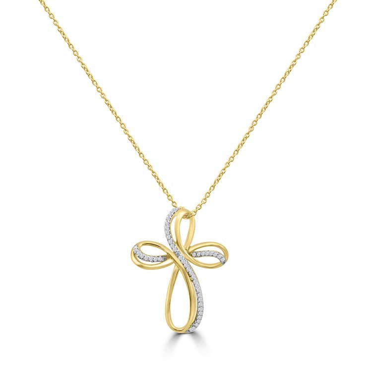 Diamond Necklace with Diamonds in 9K Yellow Gold
