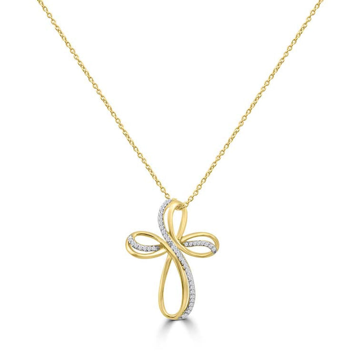 Diamond Necklace with Diamonds in 9K Yellow Gold