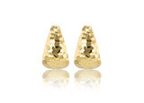 9CT Yellow Gold Diamond Cut J-Shape Stud Earrings