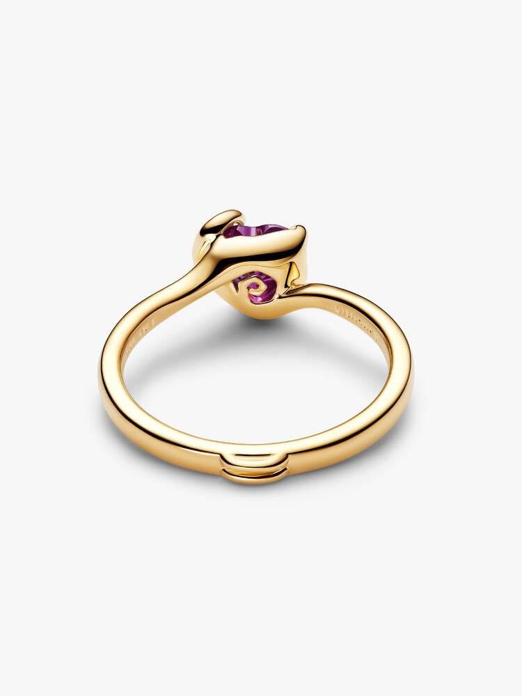 Disney Sally 14k gold-plated ring with violet purple crystal