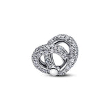 Pandora Pavé Infinity Knot Heart Charm