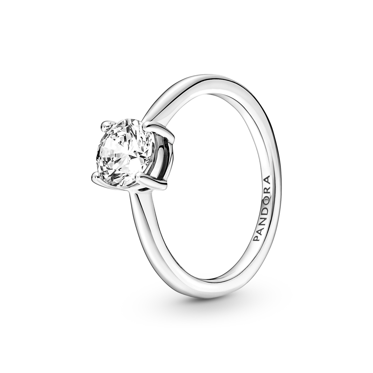 Pandora Sterling silver ring with clear cubic zirconia
