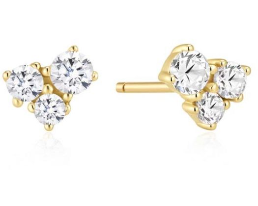 Ania Haie Glow CZ Graduated Trinity Studs