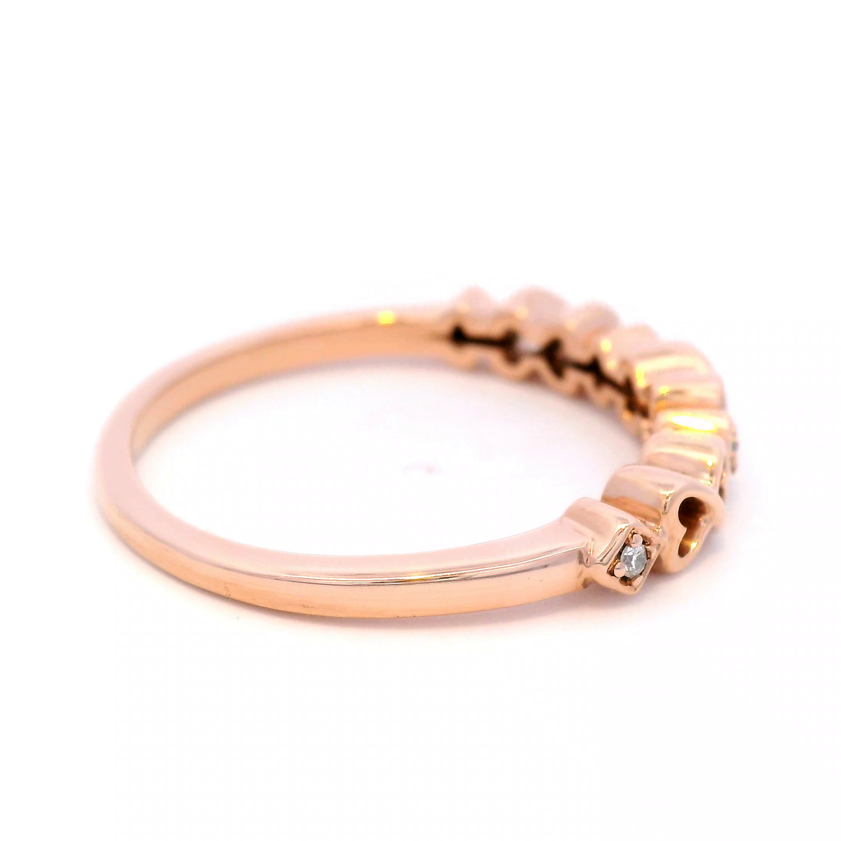 Diamond Claw Set Dress Ring in Rose Gold